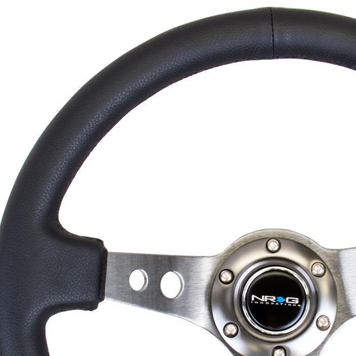NRG RST-006 Sport Steering Wheels - 350mm x 3" Deep - Premium Leather