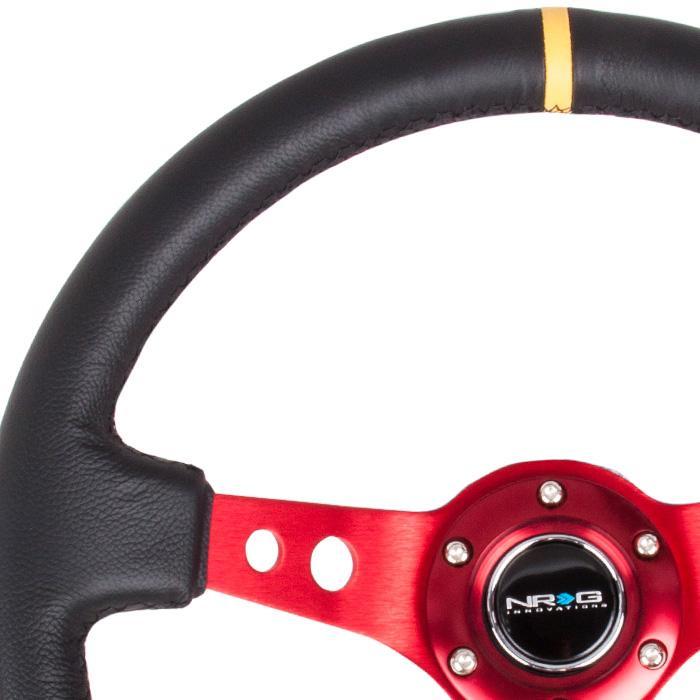NRG RST-006 Sport Steering Wheels - 350mm x 3" Deep - Premium Leather