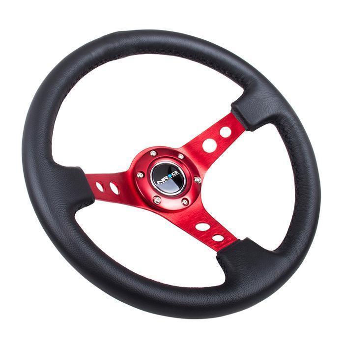 NRG RST-006 Sport Steering Wheels - 350mm x 3" Deep - Premium Leather
