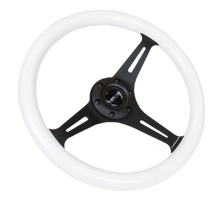 NRG 350mm Steering Wheels – Black Spokes - Glow Finish (ST-015BK-GL)