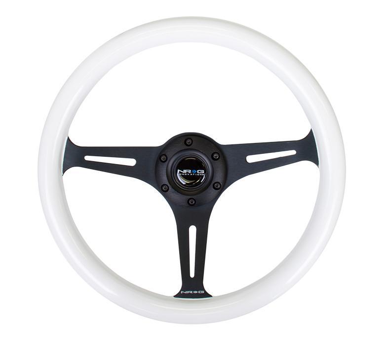 NRG 350mm Steering Wheels – Black Spokes - Glow Finish (ST-015BK-GL)