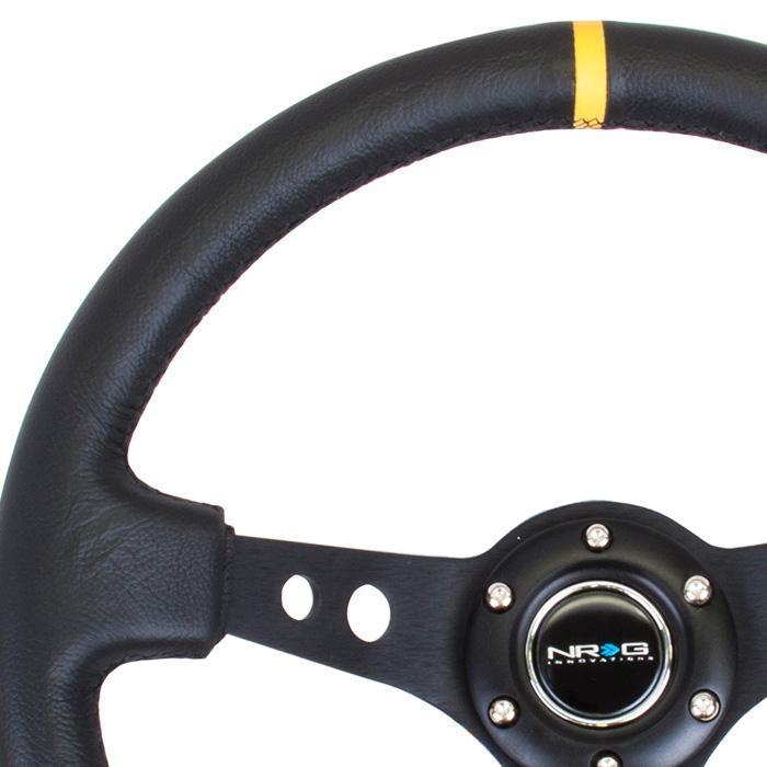 NRG RST-006 Sport Steering Wheels - 350mm x 3" Deep - Premium Leather