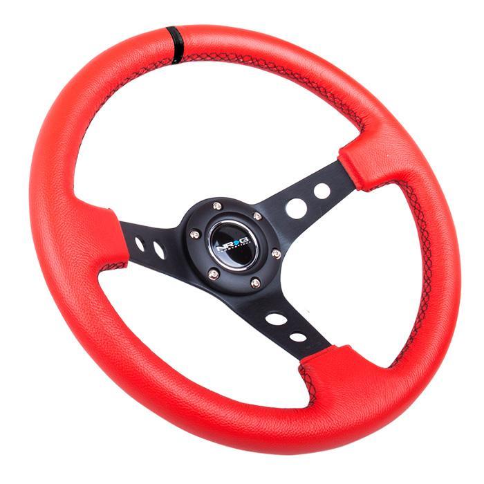 NRG RST-006 Sport Steering Wheels - 350mm x 3" Deep - Premium Leather