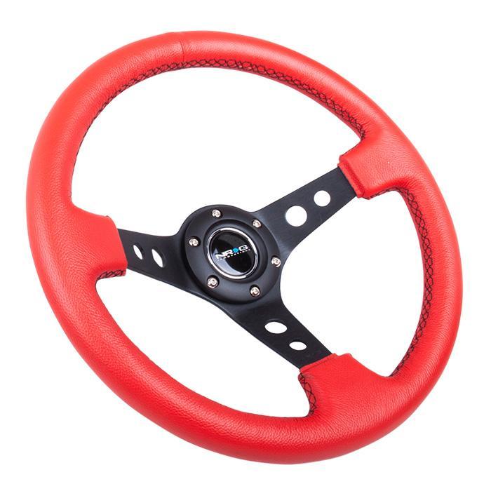 NRG RST-006 Sport Steering Wheels - 350mm x 3" Deep - Premium Leather