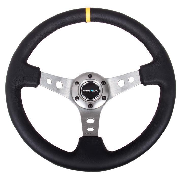 NRG RST-006 Sport Steering Wheels - 350mm x 3" Deep - Premium Leather