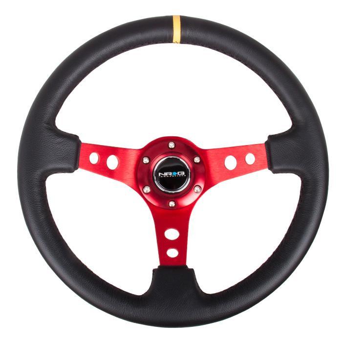 NRG RST-006 Sport Steering Wheels - 350mm x 3" Deep - Premium Leather
