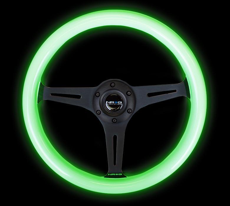 NRG 350mm Steering Wheels – Black Spokes - Glow Finish (ST-015BK-GL)