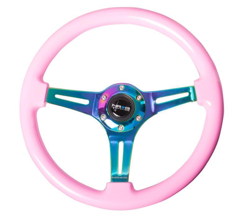 NRG 350mm Steering Wheels - NeoChrome Spokes - Standard Colors (ST-015MC)