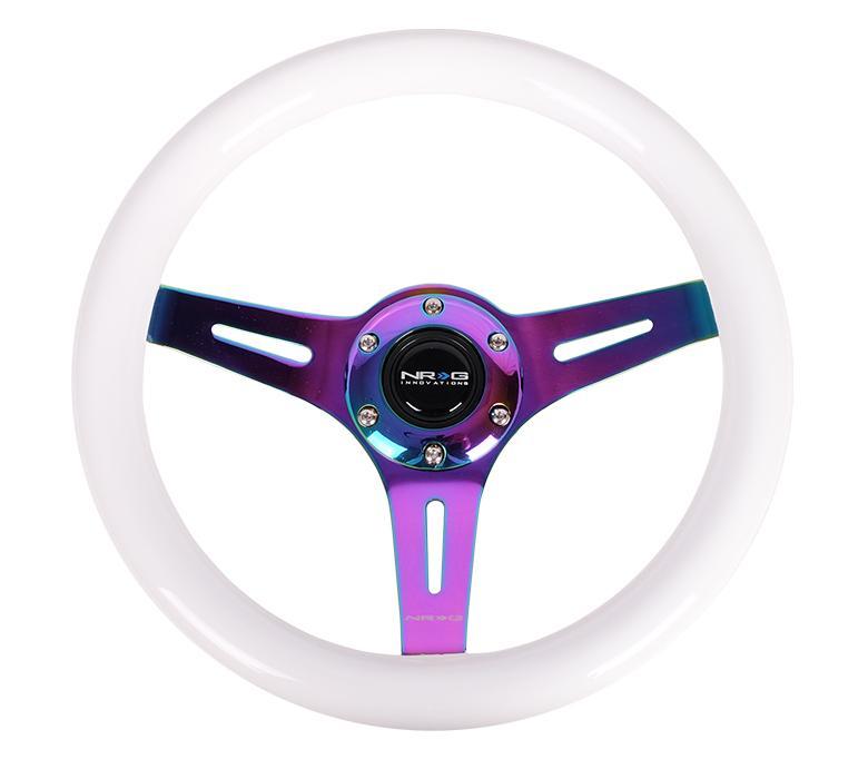 NRG 310mm Steering Wheels - NeoChrome Spokes (ST-310BK-MC)