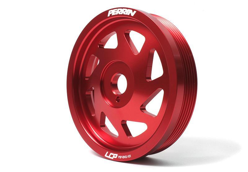 PERRIN 15-18 Subaru WRX / 13-20 BRZ / 14-18 FXT / 13-16 Crosstrek Lightened Crank Pulley - Red