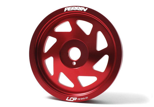 PERRIN 15-18 Subaru WRX / 13-20 BRZ / 14-18 FXT / 13-16 Crosstrek Lightened Crank Pulley - Red