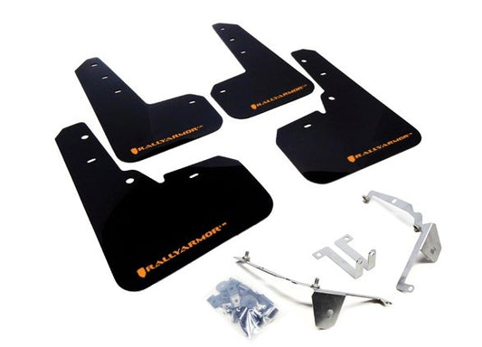 Rally Armor 13-17 Subaru Crosstrek XV Black Mud Flap w/Orange Logo