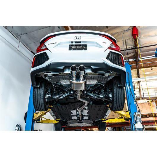 Remark 2017 Civic Si 4 Door Sedan Cat Back Exhaust w/Stainless Double Wall Tip (Not Resonated)