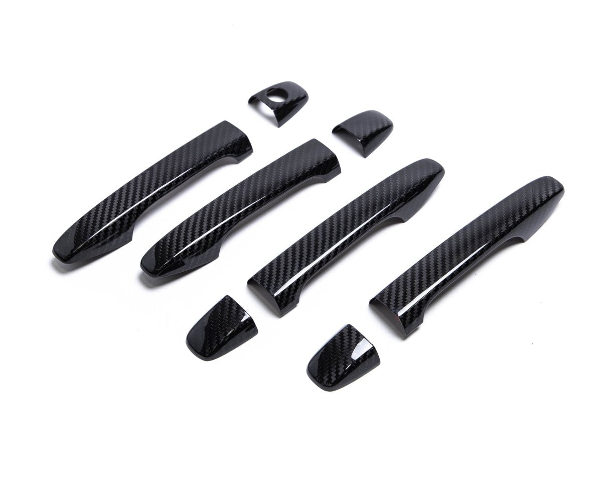 Revel GT Dry Carbon Door Handle Covers (FL/FR/RL/RR) 15-18 Subaru WRX/STI - 8 Pieces