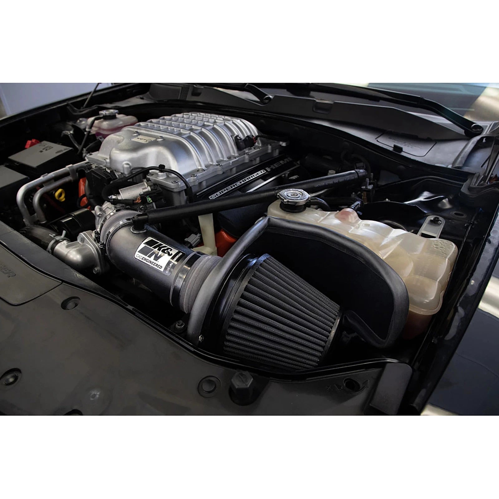 K&N 17-23 Dodge Charger/Challenger Hellcat SC 6.2L V8 DRYFLOW Performance Air Intake System