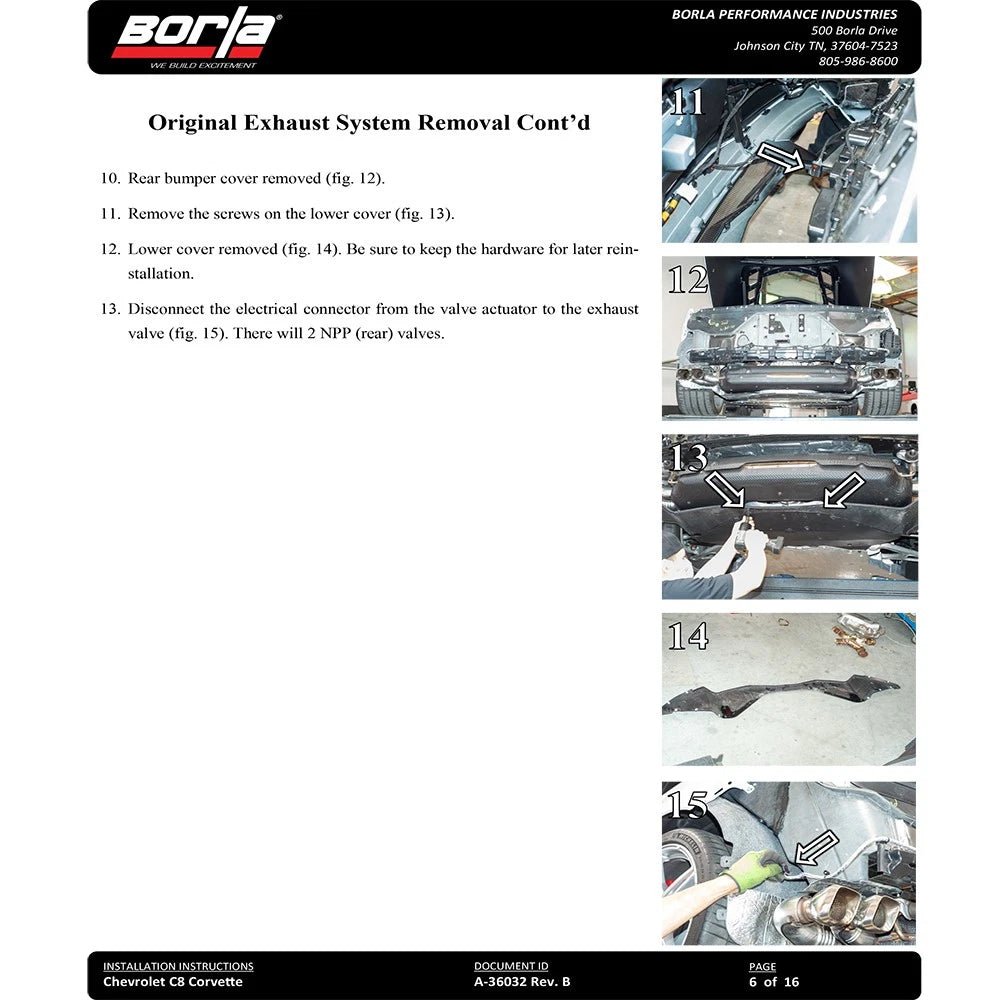 Borla 2020 Chevrolet Corvette C8 6.2 ATAK 3in Exhaust System Dual Round Rolled A/C Black Chrome Tips