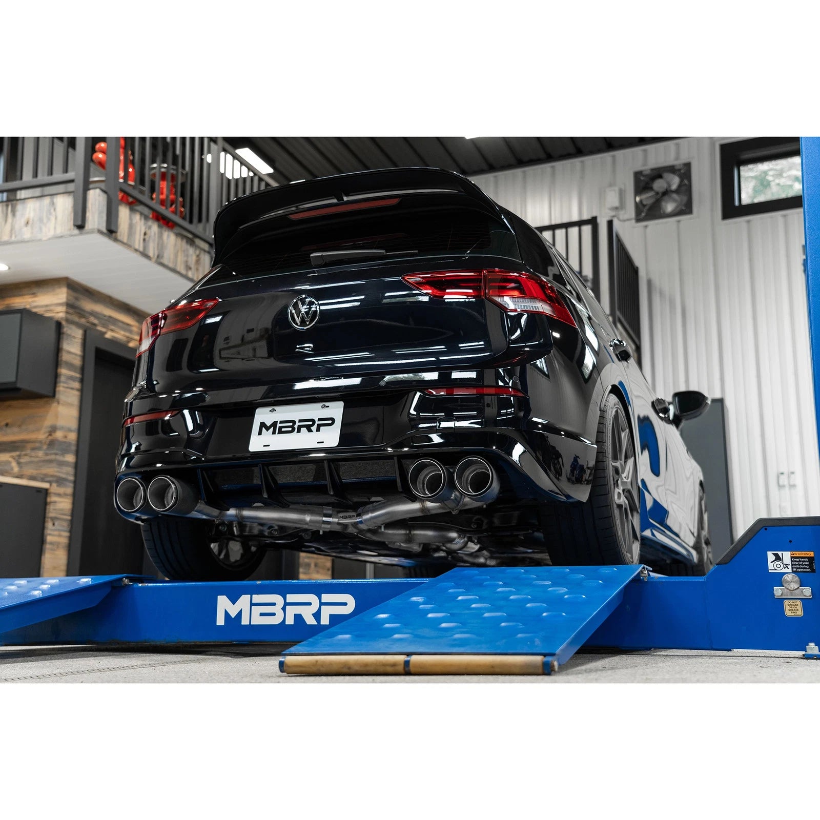 MBRP 2022 Volkswagen Golf R MK8 3in Cat-Back Quad Rear w/ Carbon Fiber Tips Valve Delete Exhaust