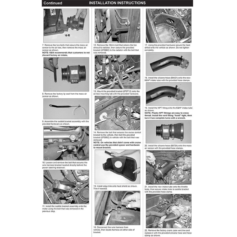 K&N  95-98 Toyota T100 V6-3.4L Performance Intake Kit