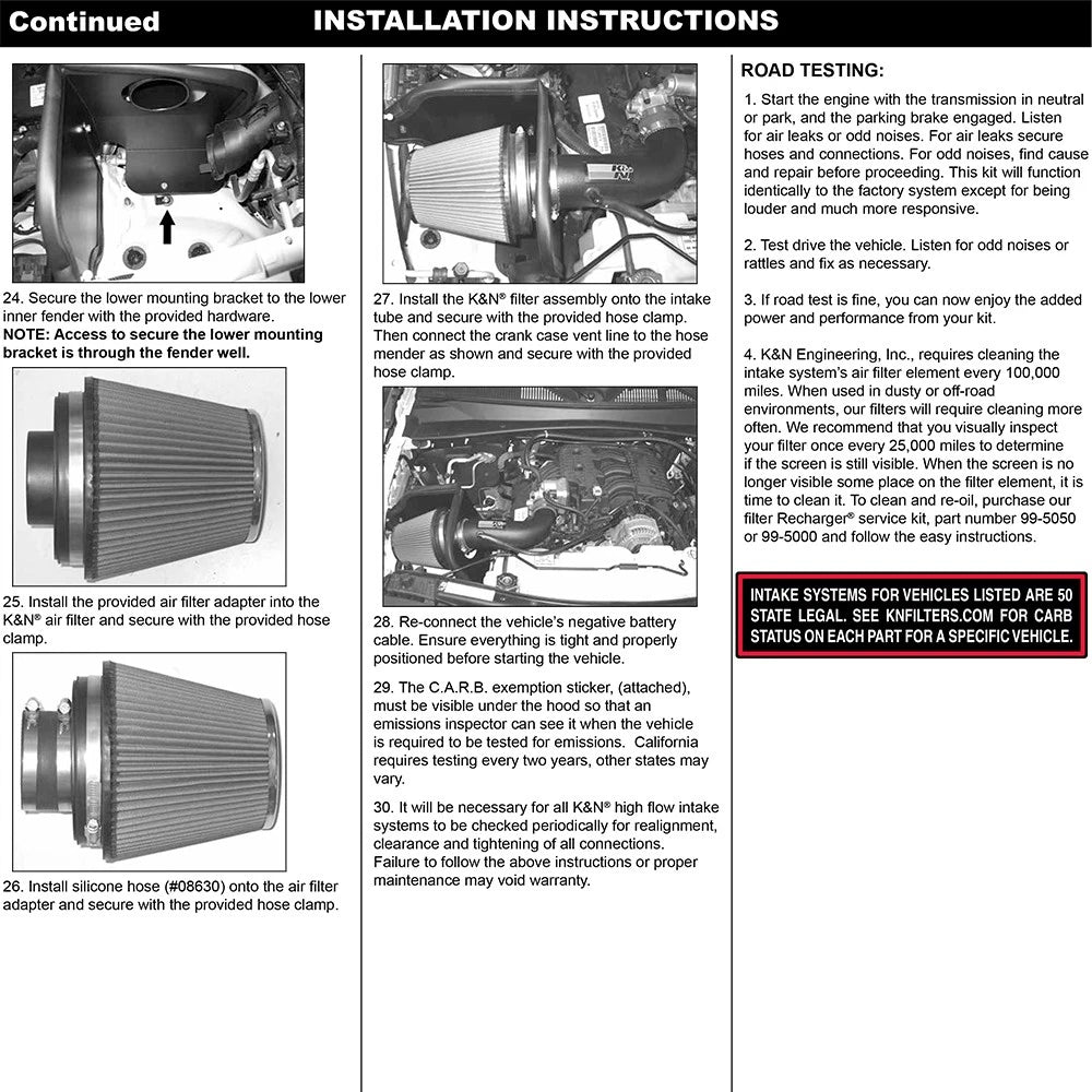 K&N 07-10 Dodge Nitro 4.0L V6 Performance Intake Kit