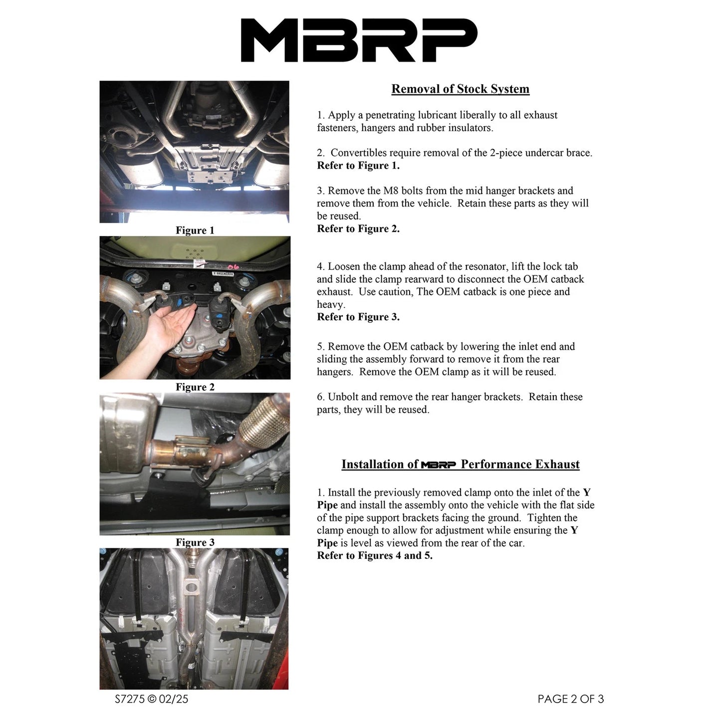 MBRP 15-19 Ford Mustang EcoBoost 2.3L Alum 3in Cat Back Dual Split Rear Exit (Race Version)