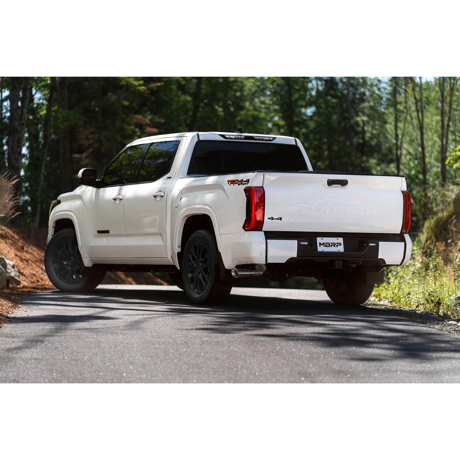 MBRP 2022 Toyota Tundra 3.5L Dual Cat-back 4in Single Side Exit Rolled Tip - Aluminized Steel