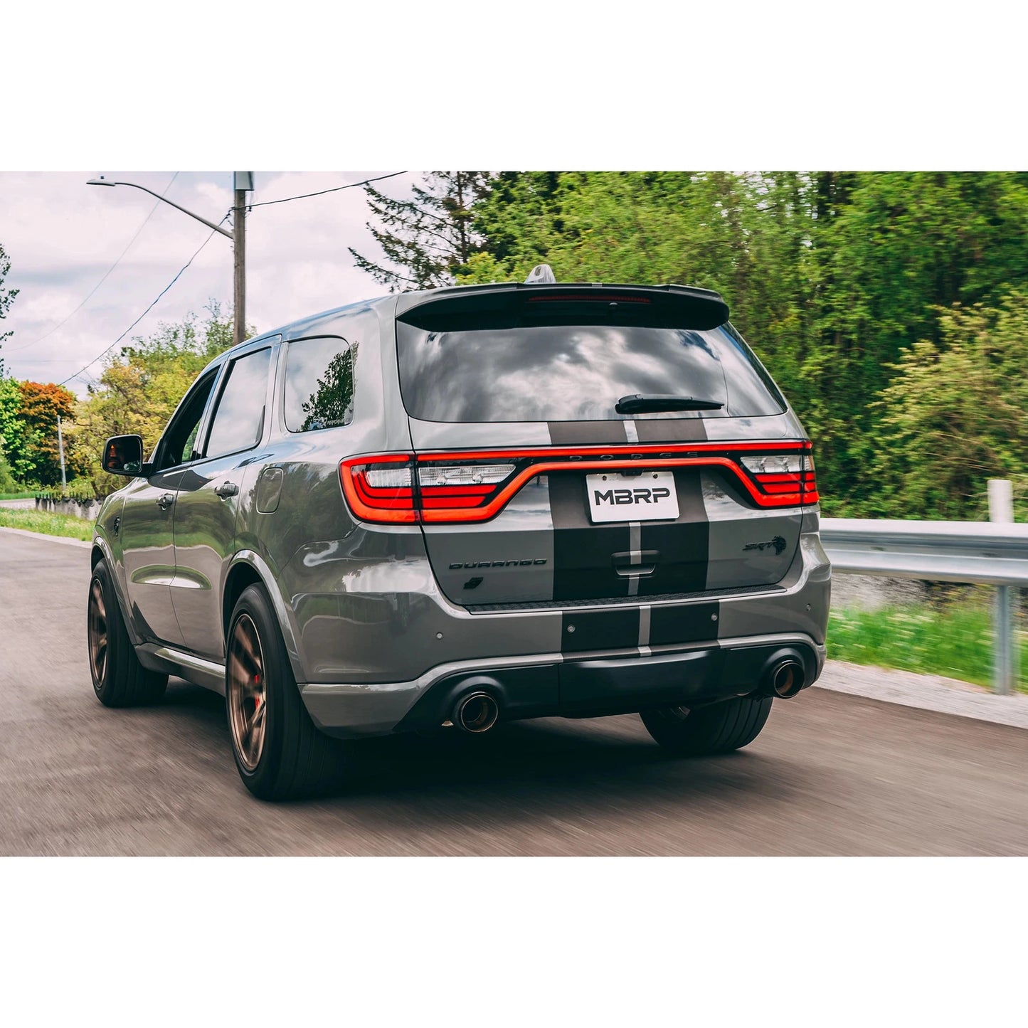 MBRP 18-23 Dodge Durango SRT 6.4L Armor Pro T304 SS 3in Cat Back Exhaust Dual Rear Exit w/ CF Tips
