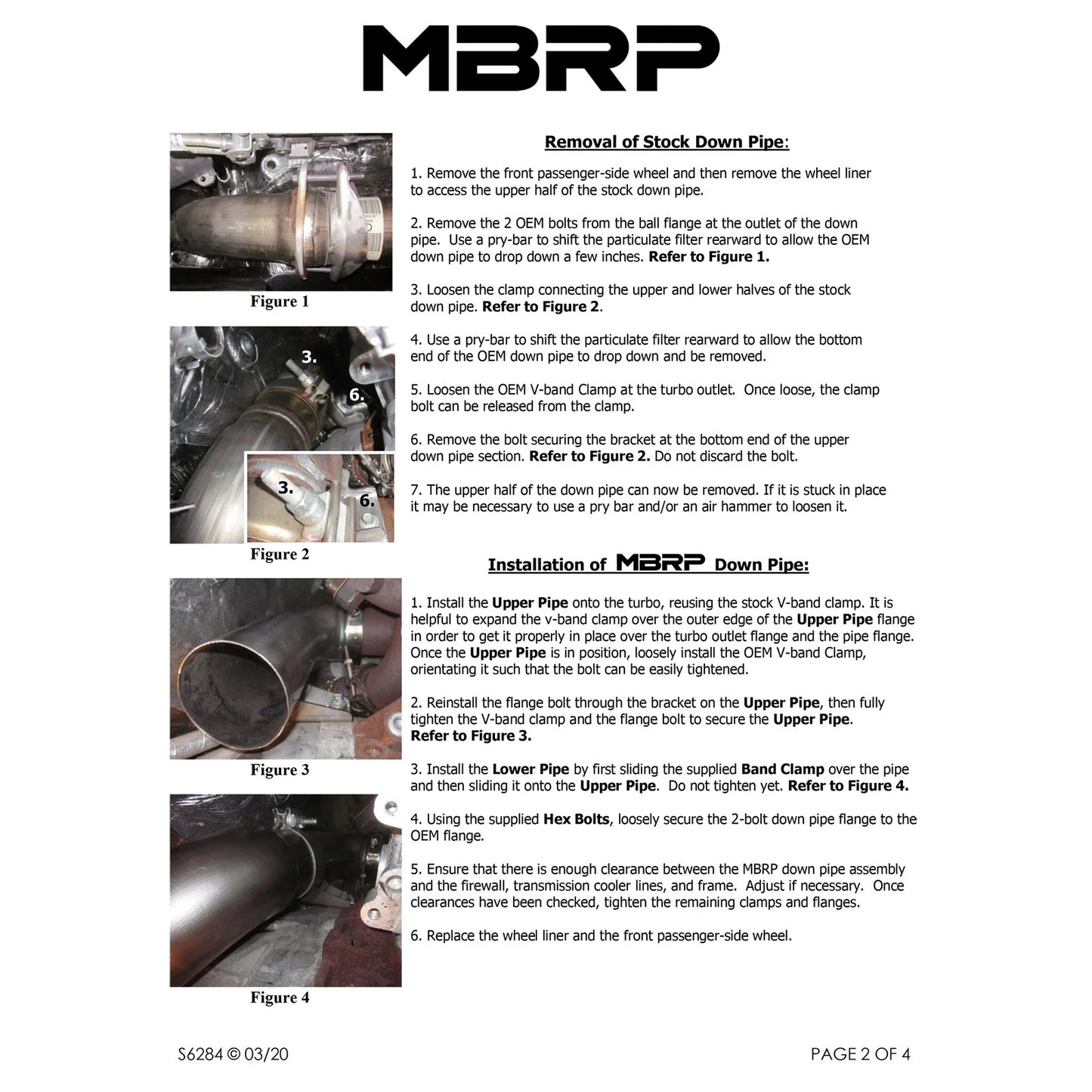 MBRP 11-14 Ford 6.7L F-250/350/450 4in Filter Back Single Side Exit Alum and Down Pipe Exhaust