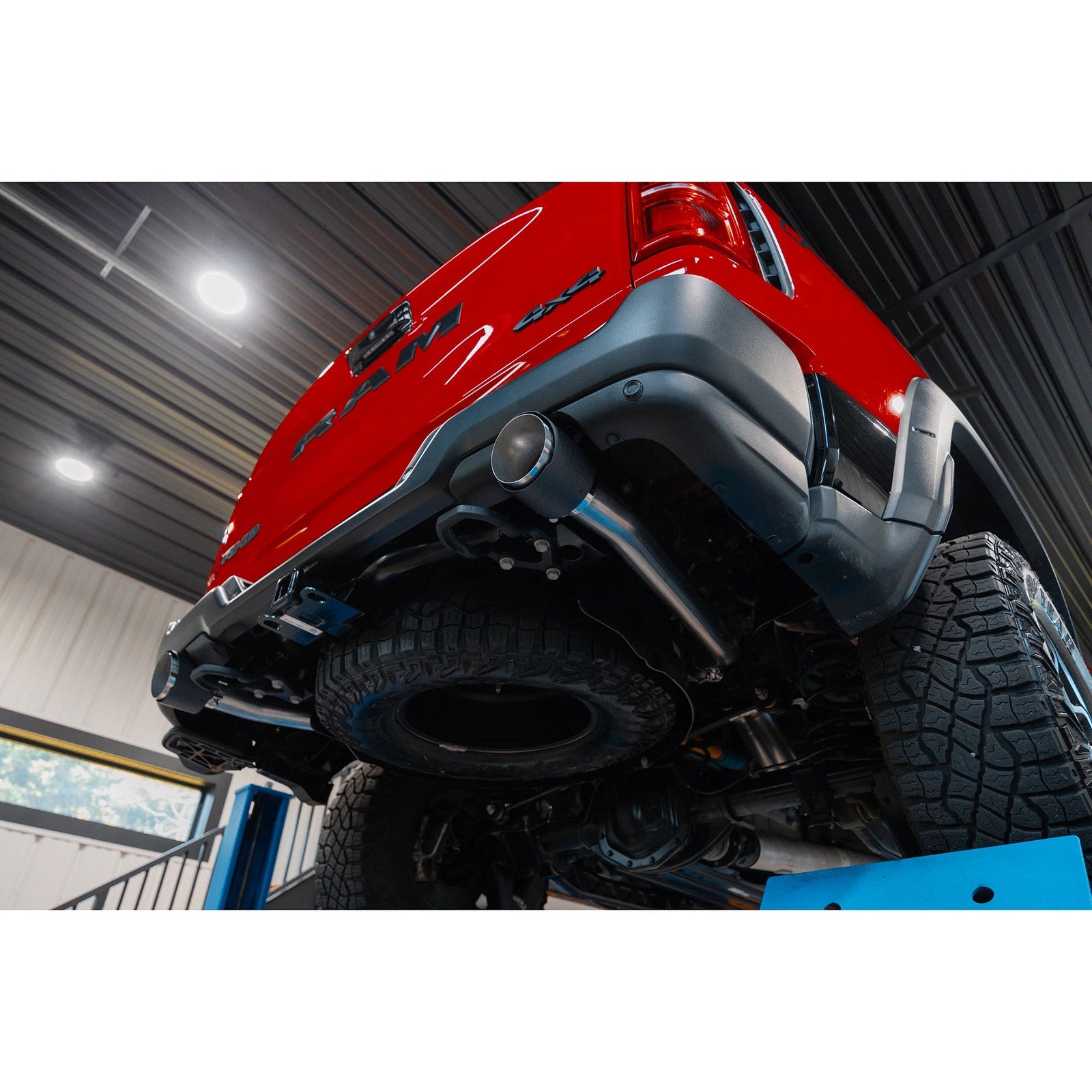 MBRP 2025 RAM RHO 3in Dual Split Rear Cat Back w/ Carbon Fiber Tips - T304