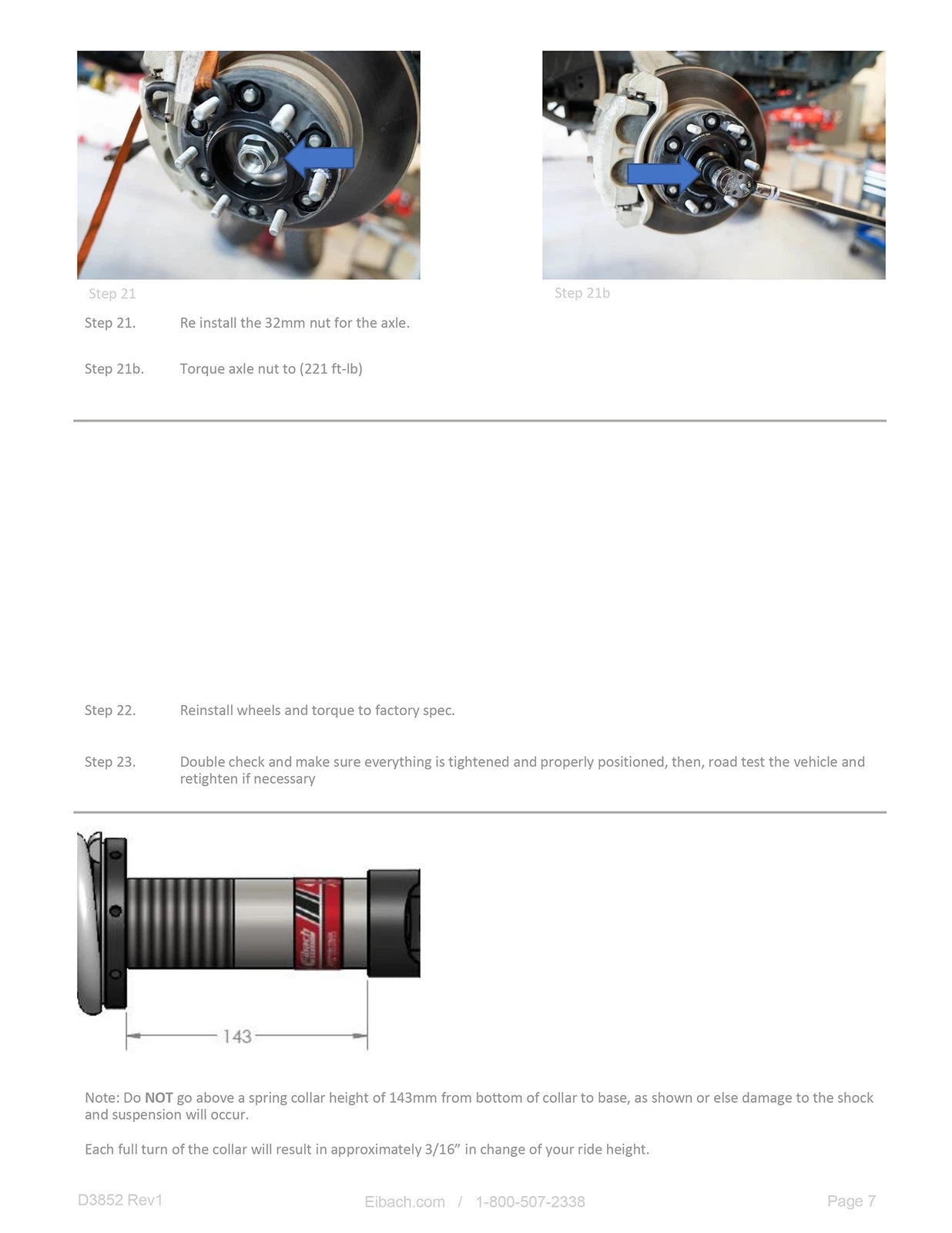 Eibach Pro-Truck Coilover 2.0 Front / Rear Sport Shocks for 18-20 Ford Ranger 4WD