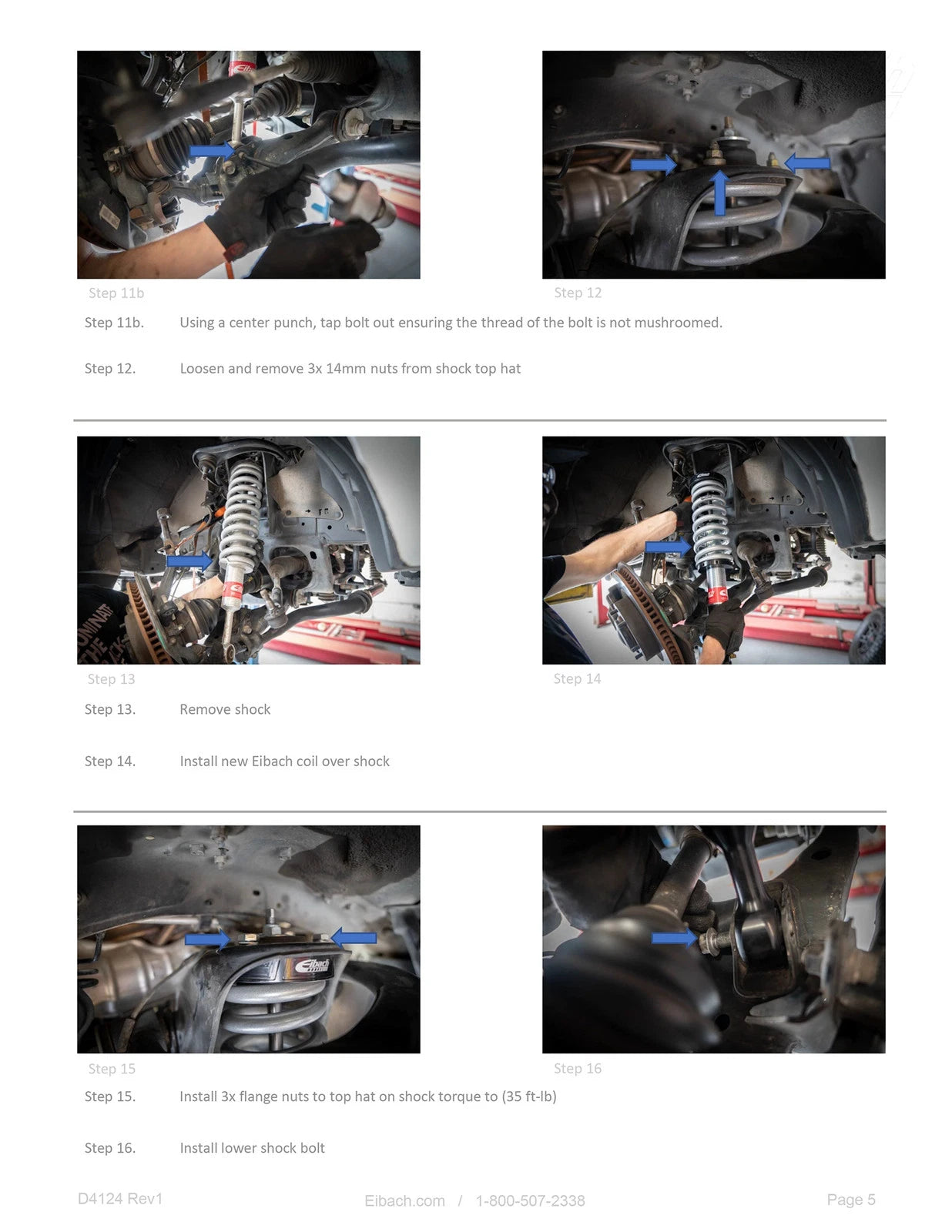 Eibach 05-15 Toyota Hilux 4WD (N70) / 16-22 Toyota Hilux 4WD (N80) Pro-Truck Coilover Kit - Stage 2