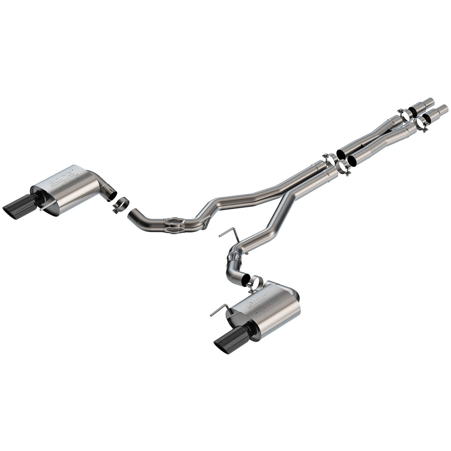 Borla 2024 Ford Mustang GT 5.0L V8 w/o Active Exhaust ATAK Cat-Back Exhaust System - Black Chrome