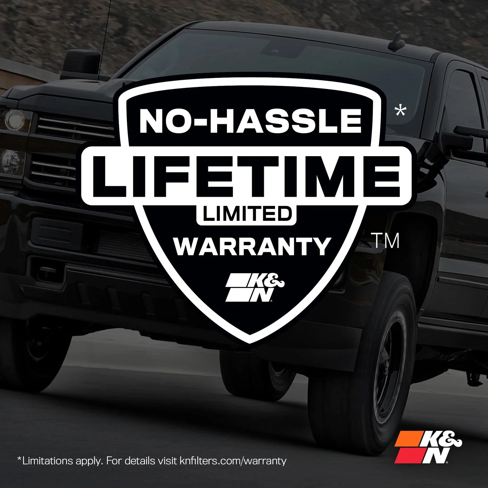 K&N 2017 Chevrolet Silverado 2500HD V8-6.6L DSL Replacement Drop In Air Filter
