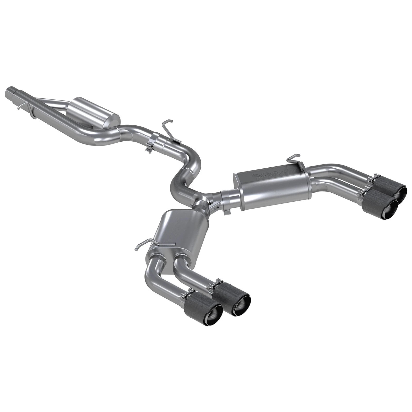 MBRP 15-18 Audi S3 SS 3in Quad Split Rear Exit w/ Carbon Fiber Tips - T304