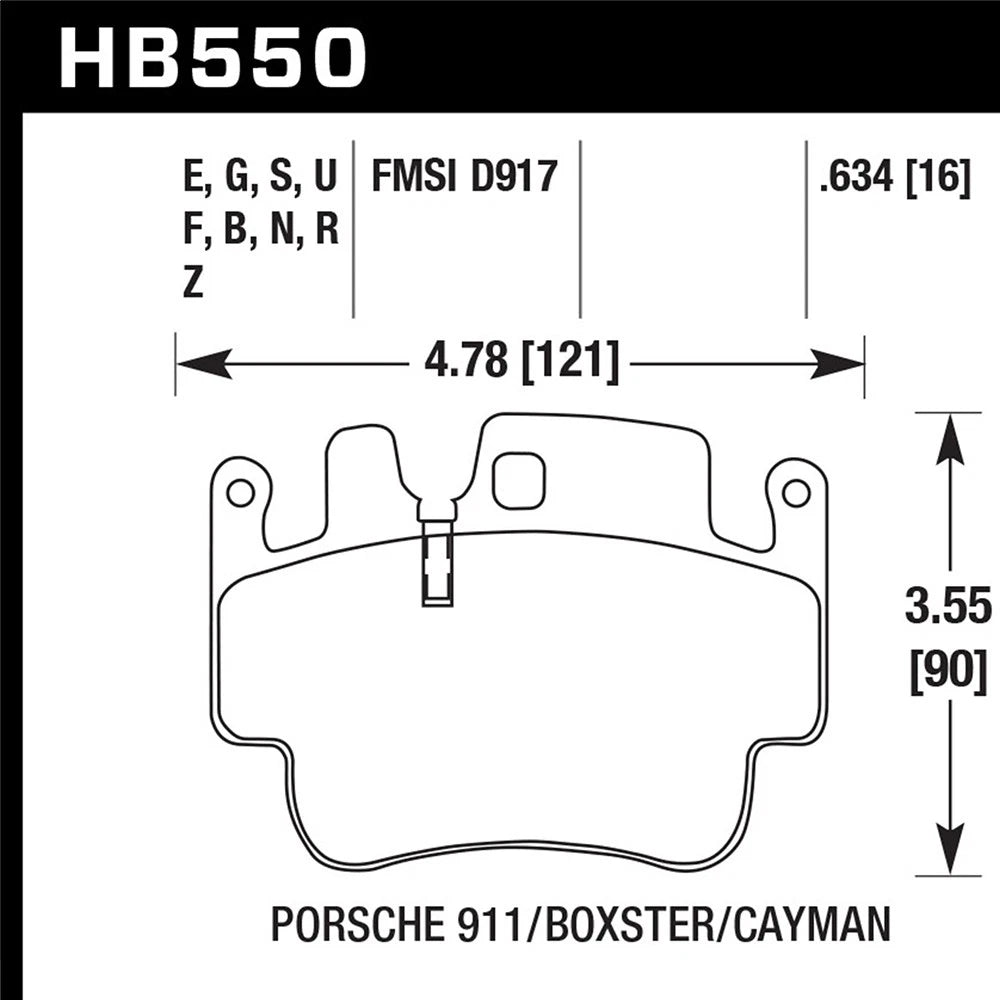 Hawk Porsche HPS Street Front Brake Pads