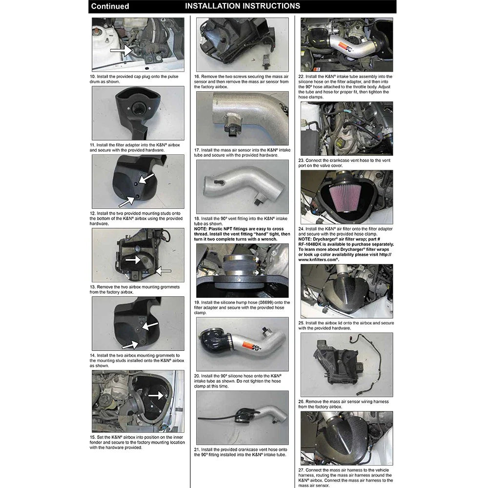 K&N 10 Ford Mustang GT 4.6L V8 Typhoon Cold Air Intake