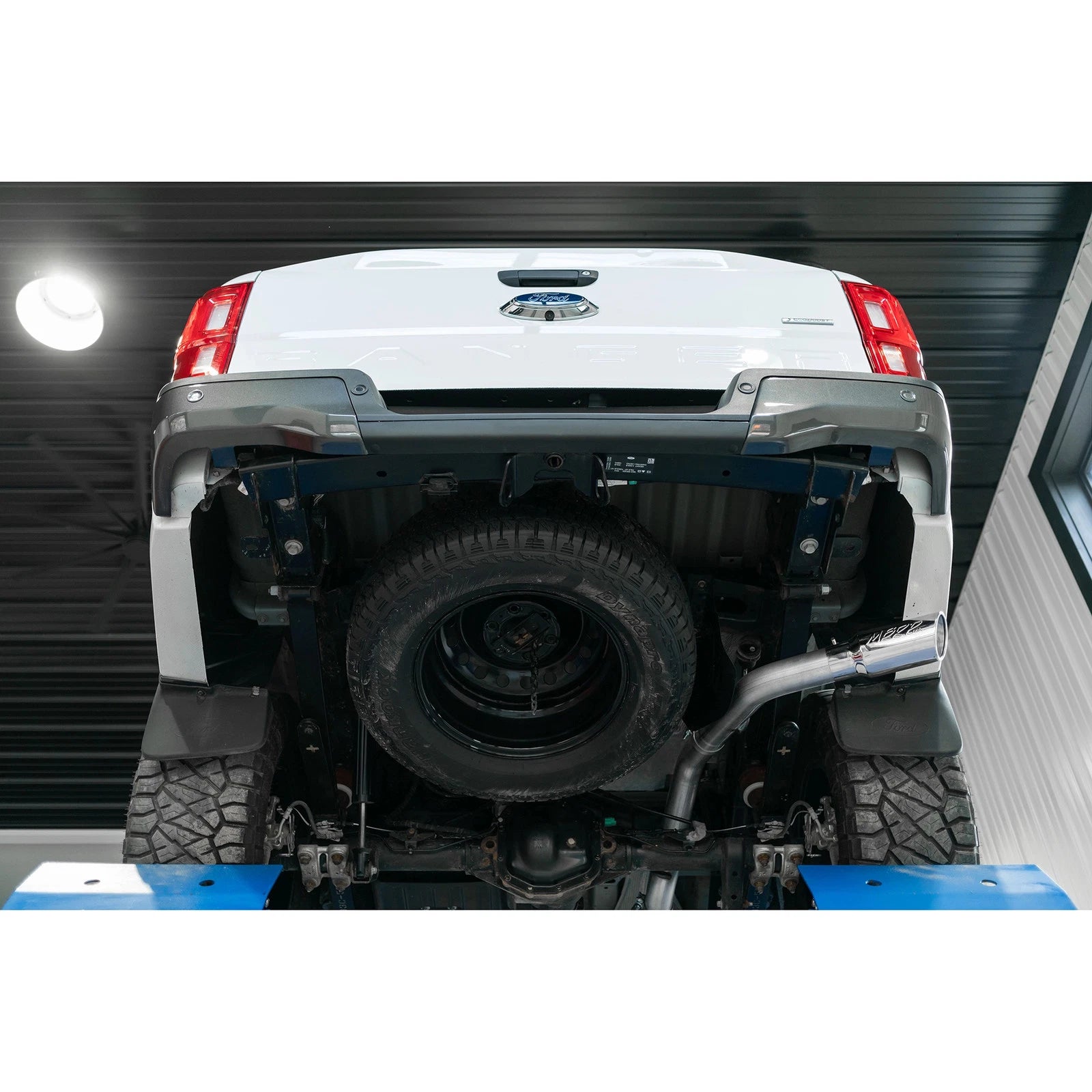 MBRP 2019 Ford Ranger Ecoboost 2.3L 4in OD Tip Single Side Exit 3in AL Cat Back