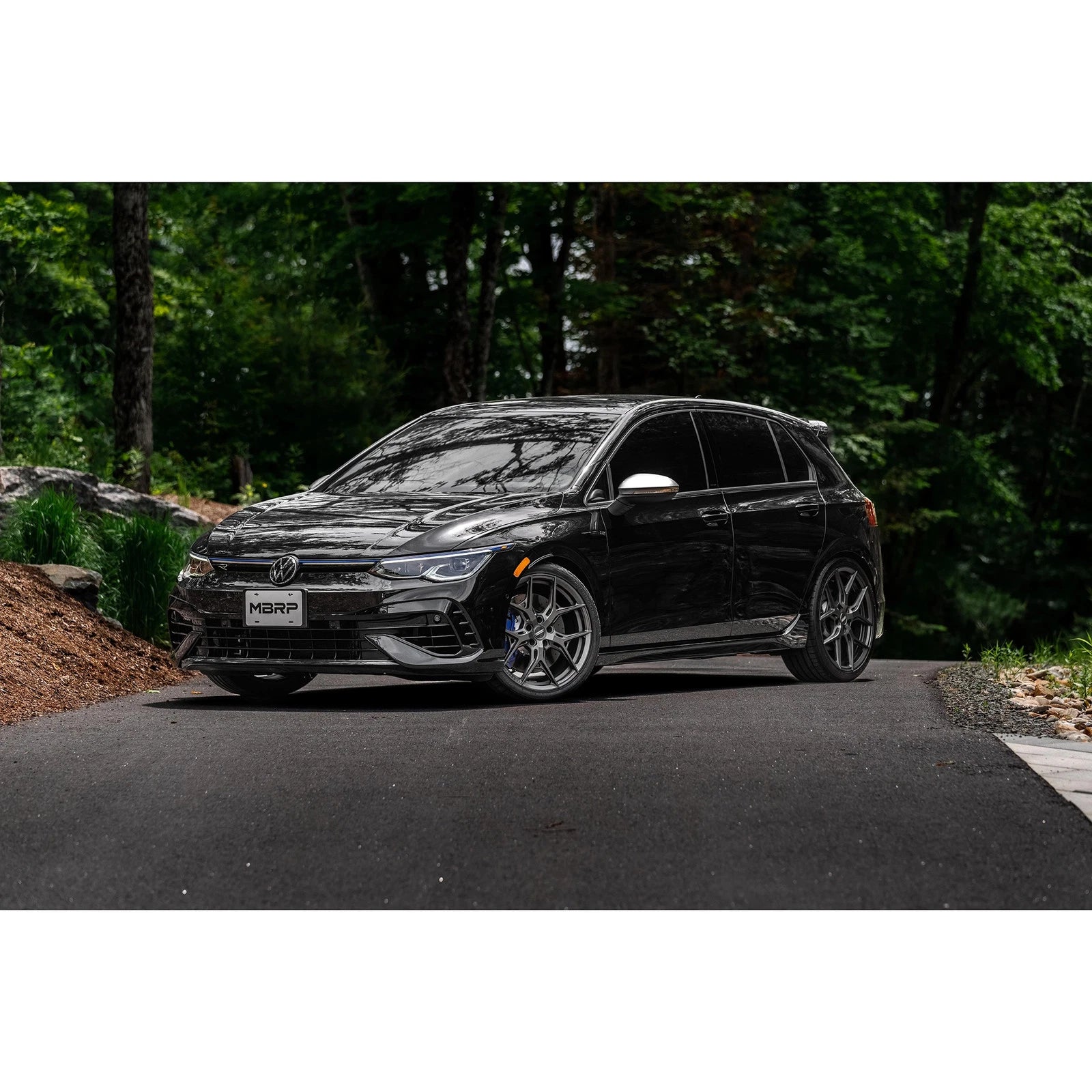 MBRP 2022 Volkswagen Golf R MK8 3in Cat-Back Quad Rear w/ Carbon Fiber Tips Valve Delete Exhaust