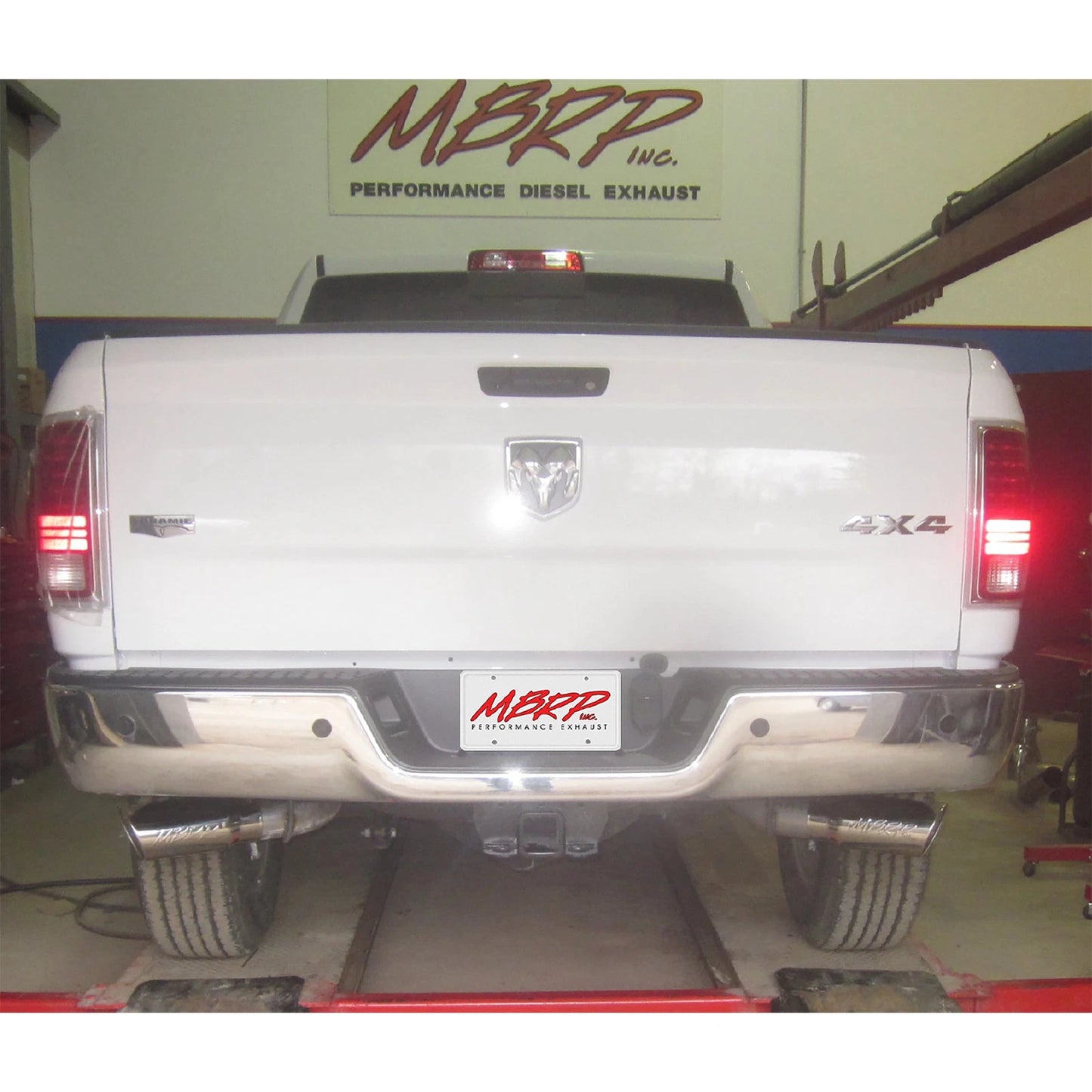 MBRP 13-15 Dodge 25/3500 Cummins 6.7L(Excl. CC/SB)4in Filter Back Cool Duals AL(Leaf Spring)