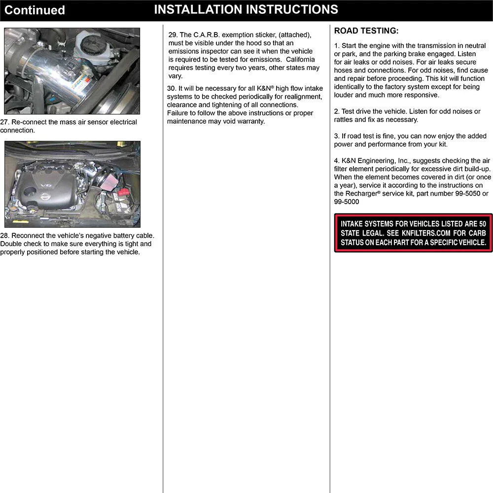 K&N 09-10 Maxima 3.5L V6 Typhoon Short Ram Intake