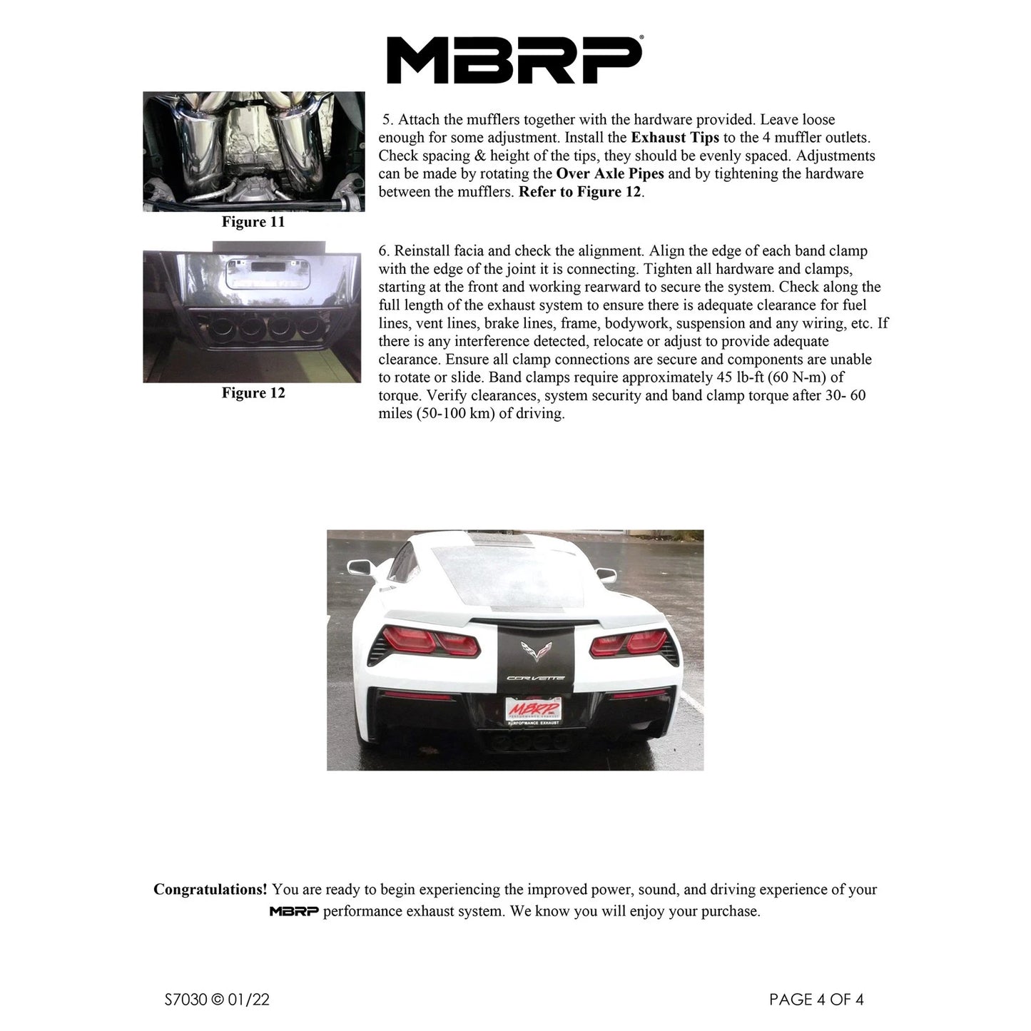 MBRP 14-19 Chevrolet Corvette 3in Dual Split Rear Axle Back w/ Carbon Fiber Tips
