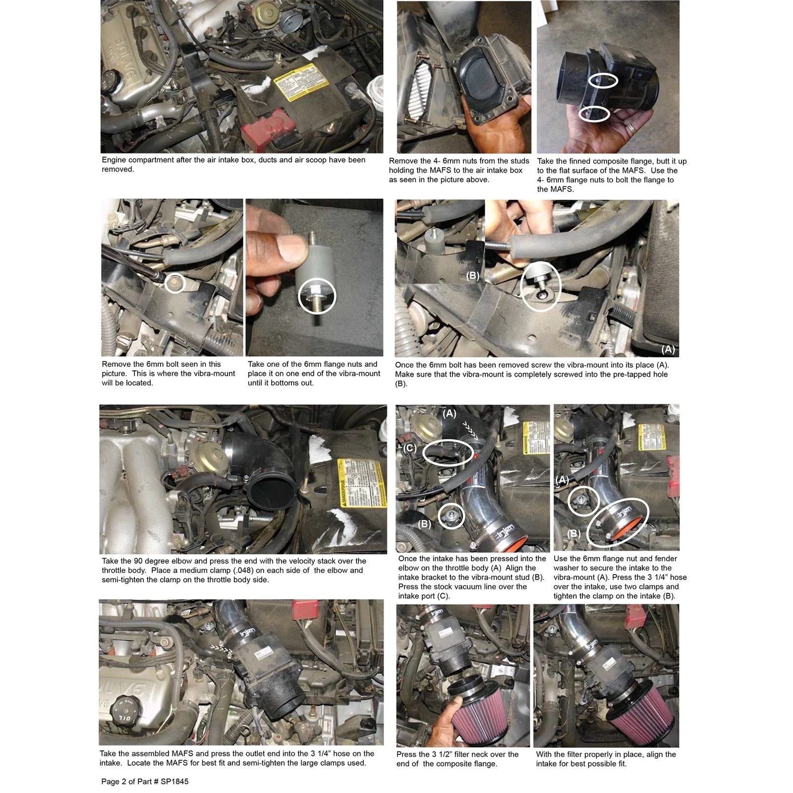 Injen 00-05 Eclipse / 00-03 Galant / 01-04 Sebring / 01-04 Stratus 3.0L V6 Black Short Ram Intake
