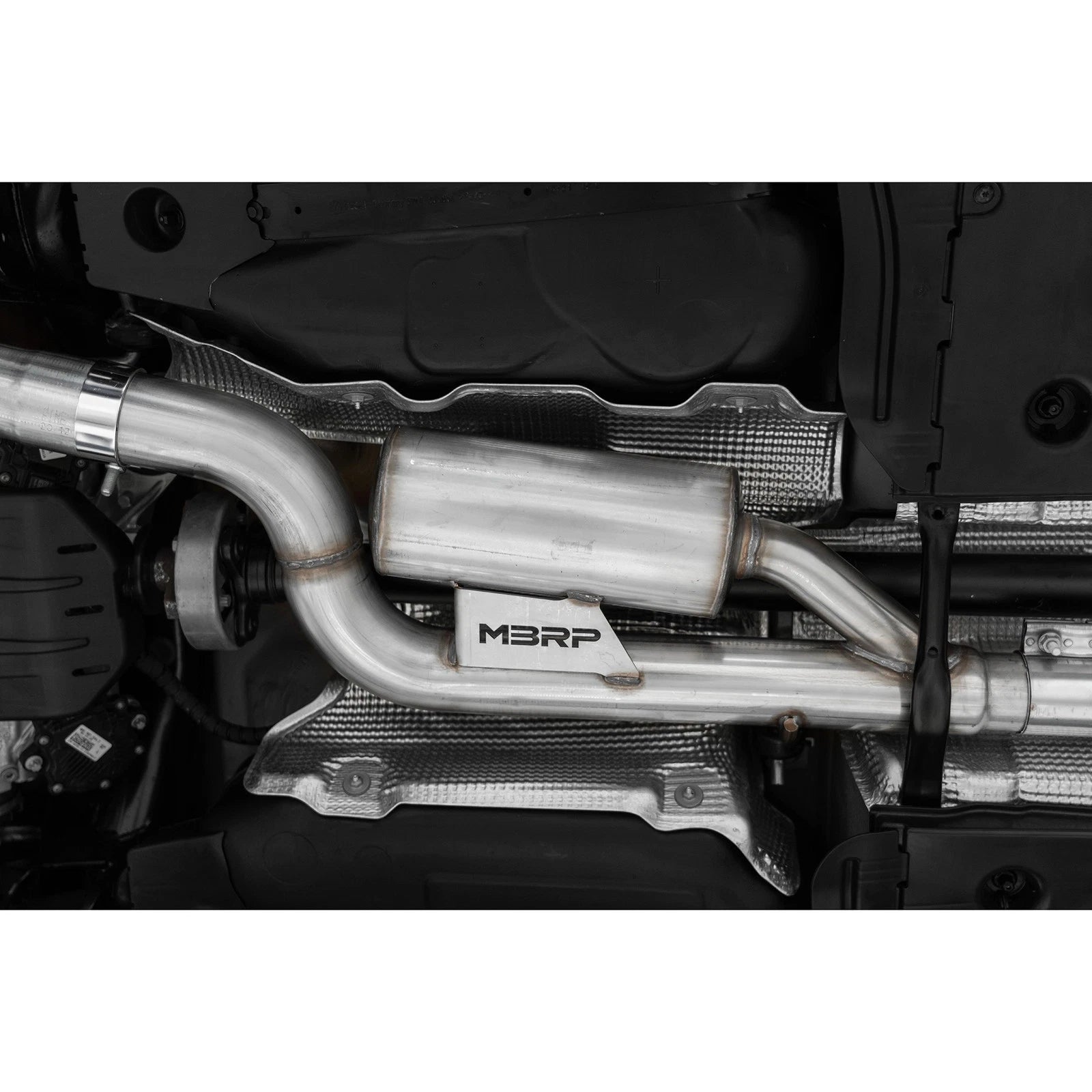 MBRP 2022 Volkswagen Golf R MK8 T304 Stainless Steel 3in Cat-Back, Quad Rear Exit- Carbon Fiber Tip