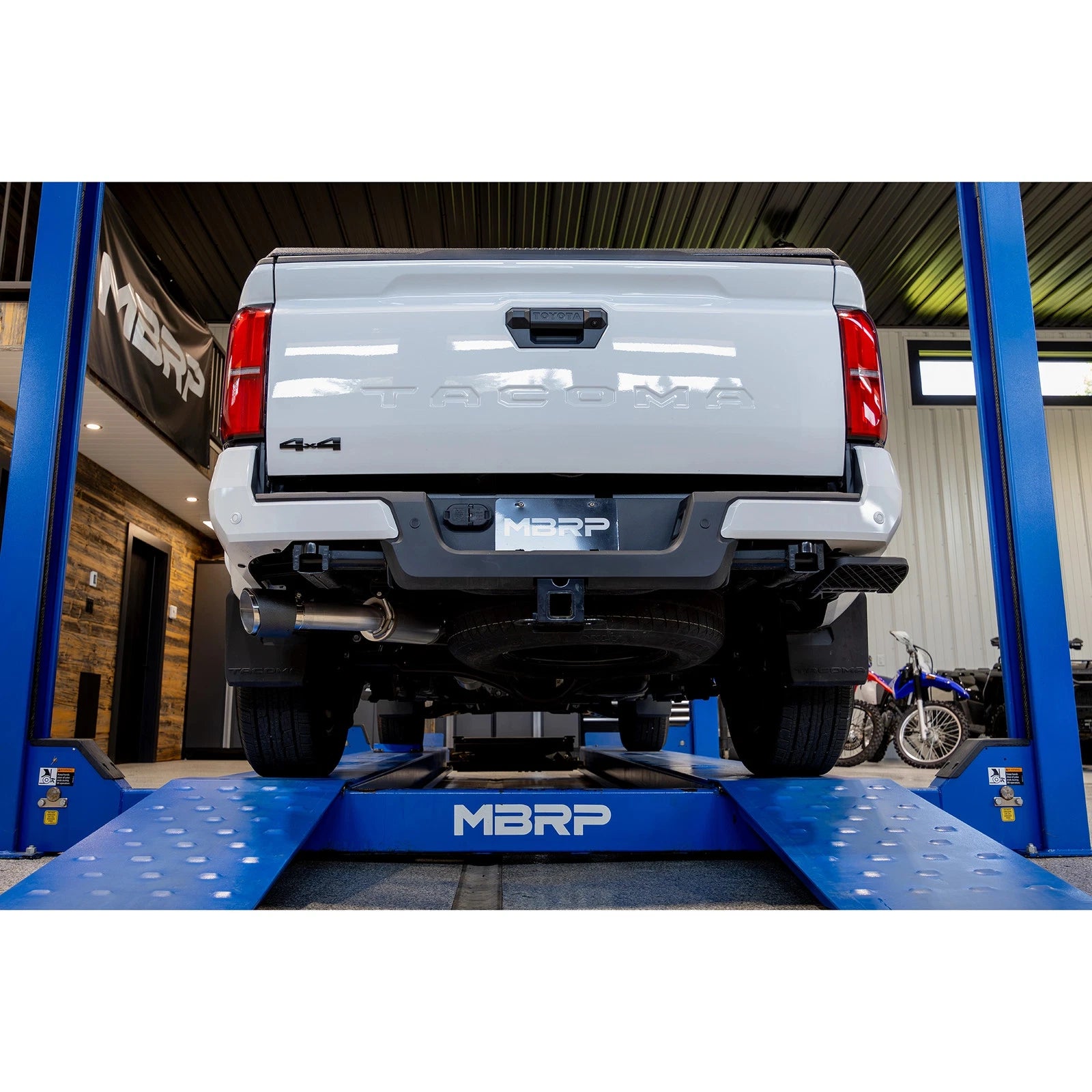 MBRP 2024 Toyota Tacoma T304 Stainless Steel 3in Cat-Back Single Side Exit with Carbon Fiber Tip