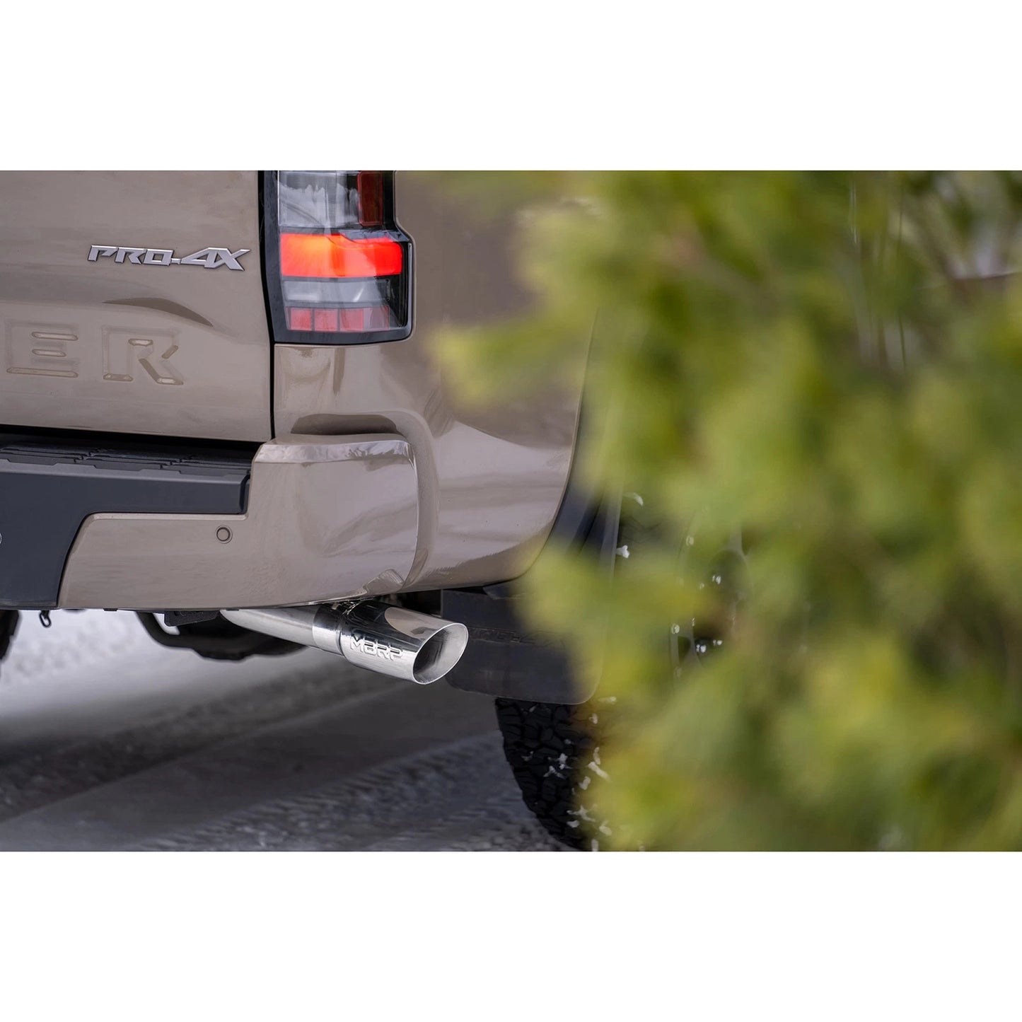 MBRP 22-23 Nissan Frontier 3.8L 3in Tip 3in Cat Back Single Side Exit Street Profile - Aluminized