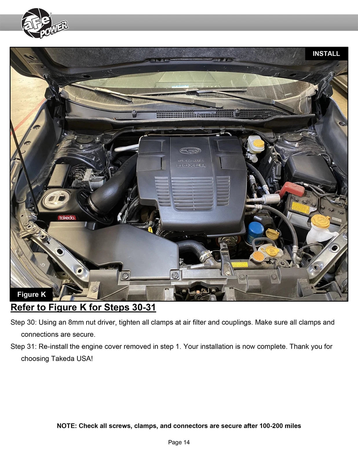 aFe 19-21 Subaru Forester (H4 - 2.5L) Takeda Momentum Air Intake System - W/ PRO DRY S Filter