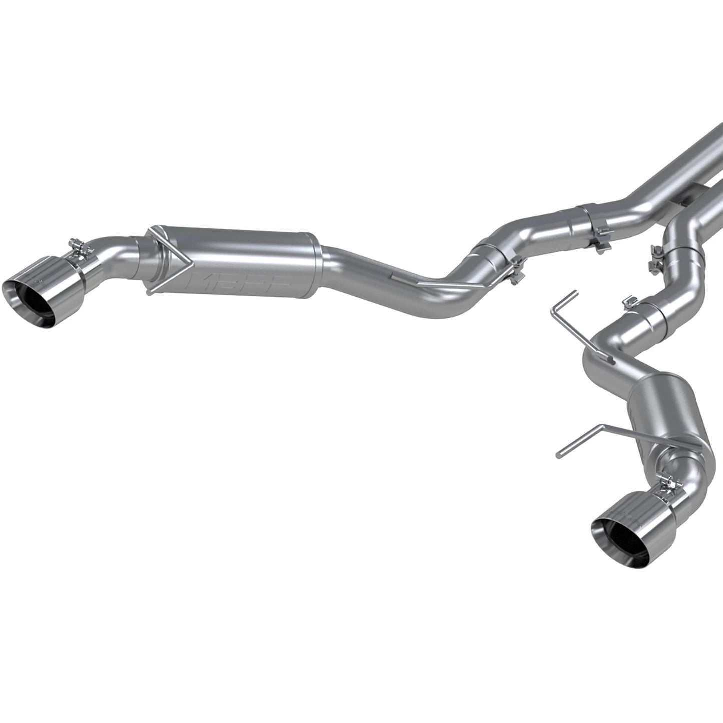 MBRP 15-17 Ford Mustang GT 5.0 3in Cat Back Dual Split Rear Race Version 4.5in Tips - T409