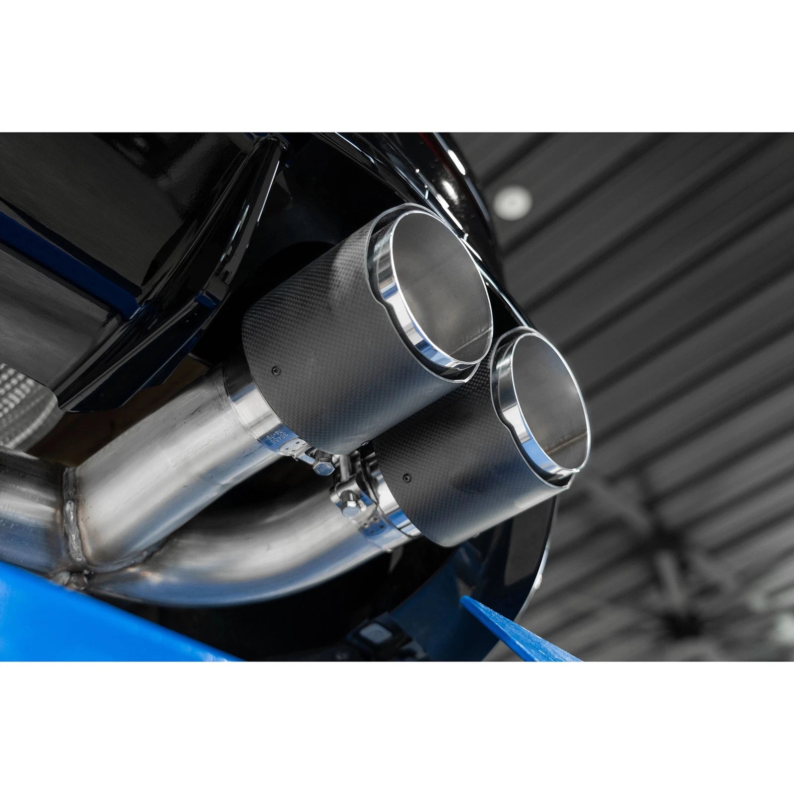 MBRP 2022 Volkswagen Golf R MK8 3in Cat-Back Quad Rear w/ Carbon Fiber Tips Valve Delete Exhaust