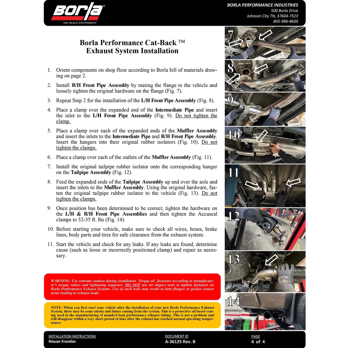 Borla 22-24 Nissan Frontier S-Type Cat Back System - Rock Crawler Design