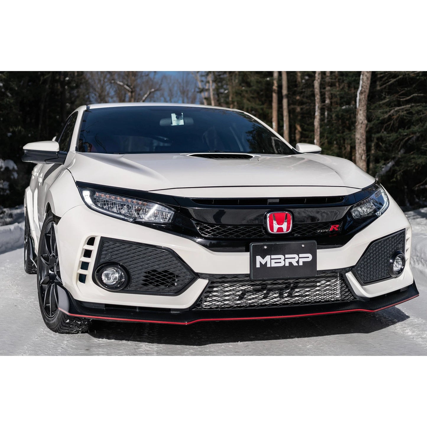 MBRP 17-22 Honda Civic Type R 2.0L T304 SS 3in Cat-Back w/Triple Center Outlet- Carbon Fiber Tips