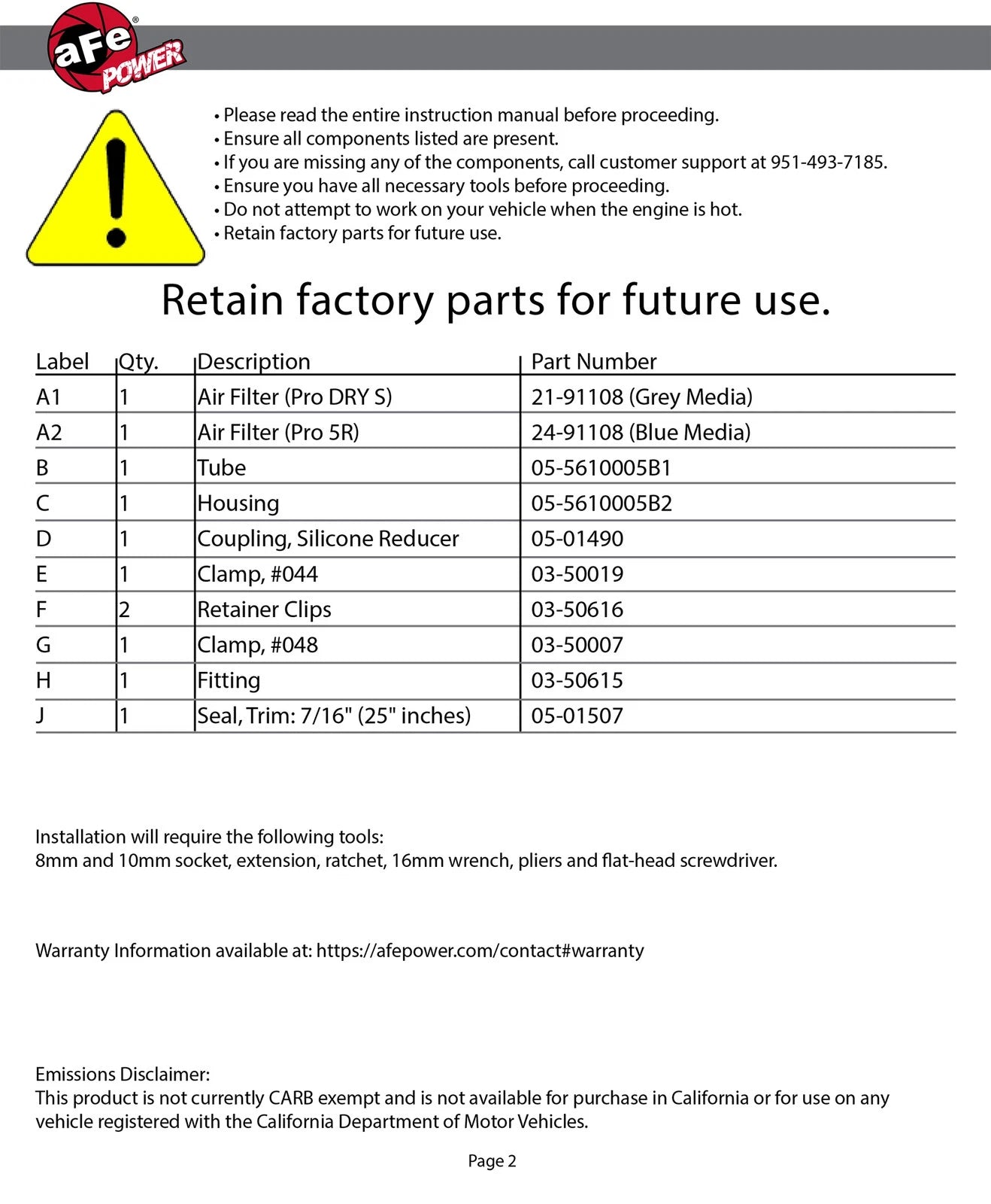 aFe Takeda Stage-2 AIS P5R 17-19 Hyundai Elantra Sport L4-1.6L (t)